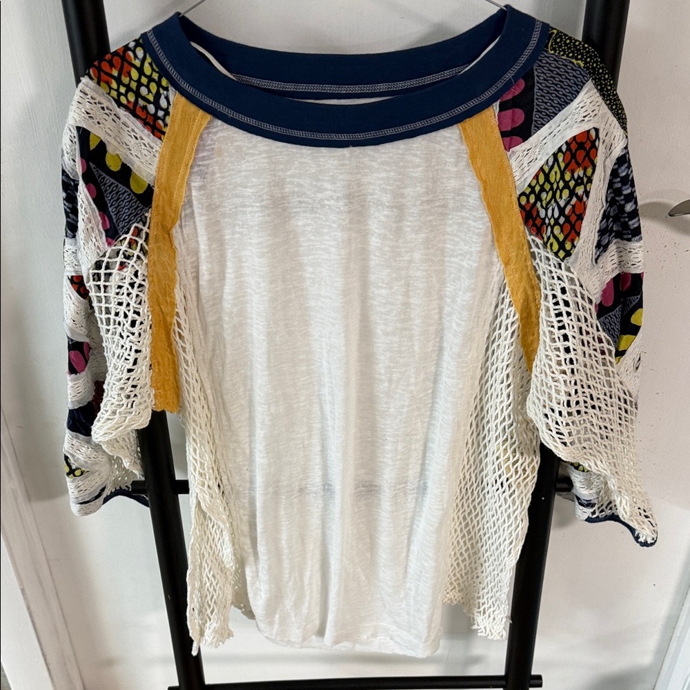 #18 Free people Colorful crochet top XS